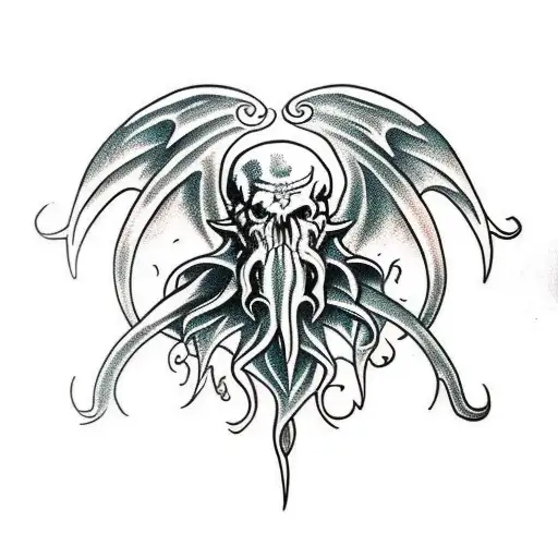 Cthulhu Skull With Wings
