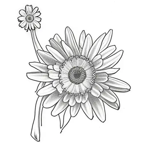 Birth Flower Boquet With Daisy Marigold Violet And Narcissus