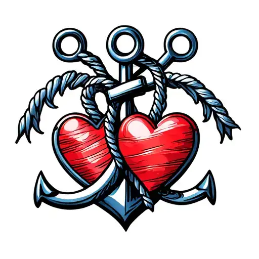 Anchor Intertwined Hearts
