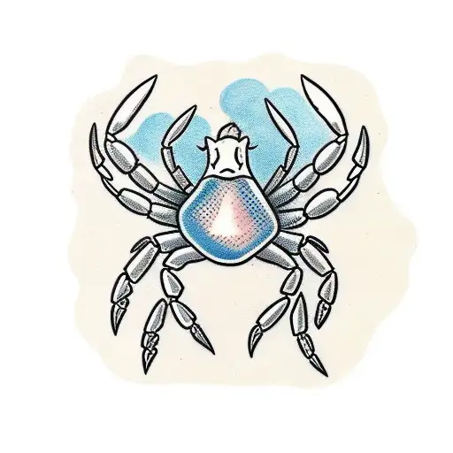 Crab Hanging On To Cute Female Goat