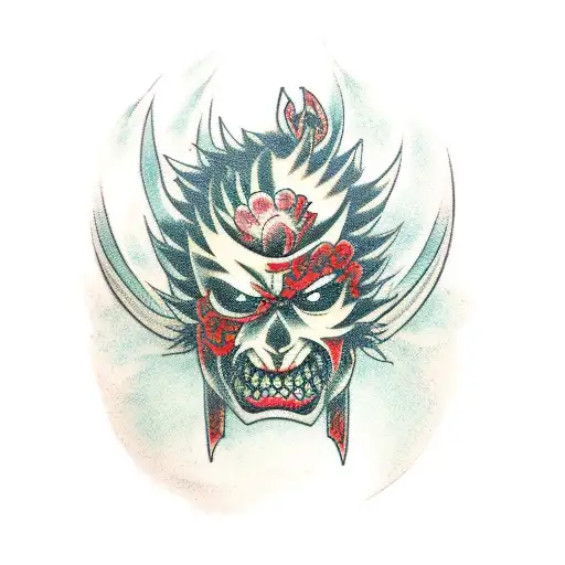 Tanjiro Mask Demon Slayer With Flowers