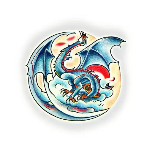 Dragon And Moon