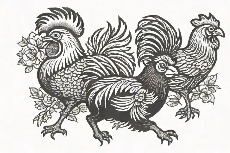 Rooster And Pig