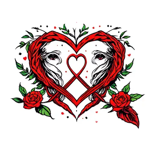 Biblical Tattoo With Anime Love Symbol