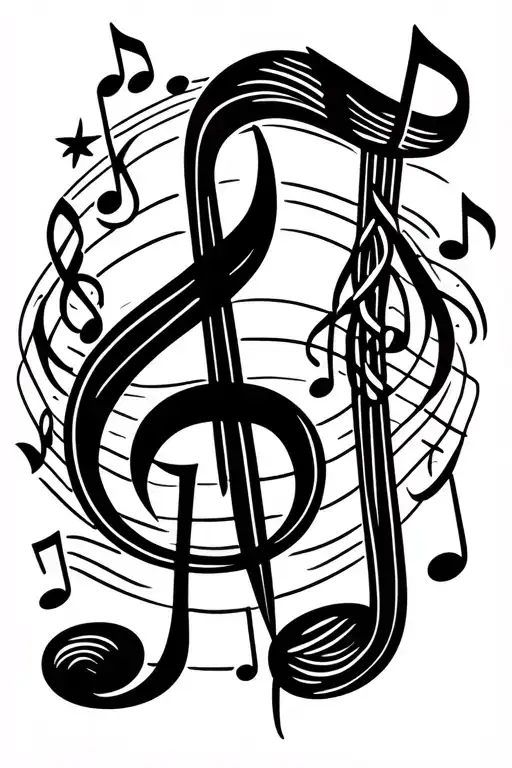 Music Notes Floating