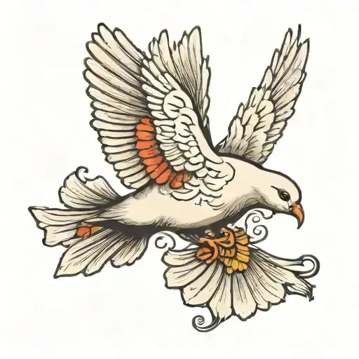 Dove Flying