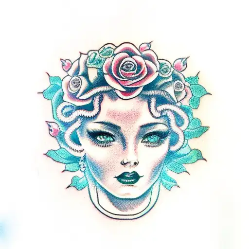 Medusa With Roses