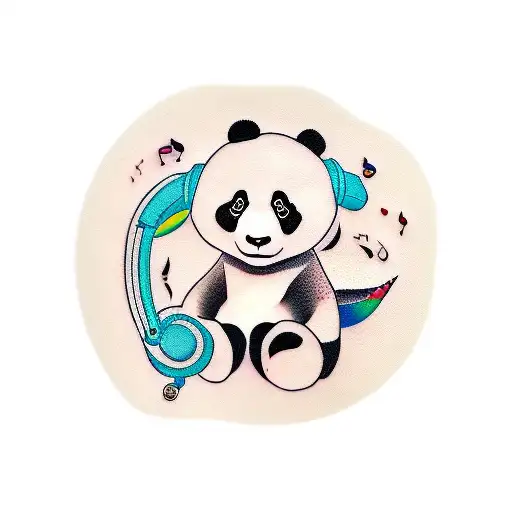 Panda With Music