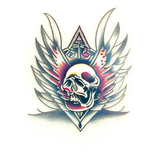 Icarus Fall With A Memento Mori