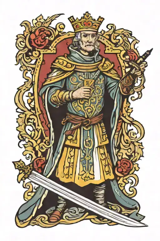 King Baldwin Iv Holding Sword