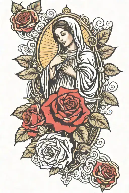 Rose And Virgin Mary Cyber Circuit