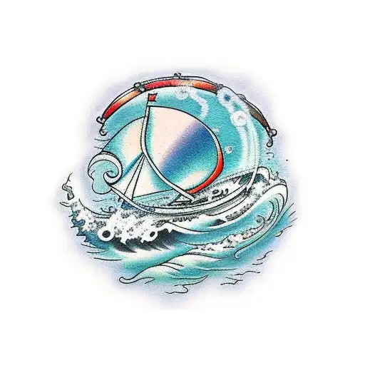 Ocean Rolling Into Guitar