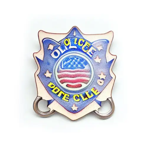 Police Chief Badge Thin Blue Line