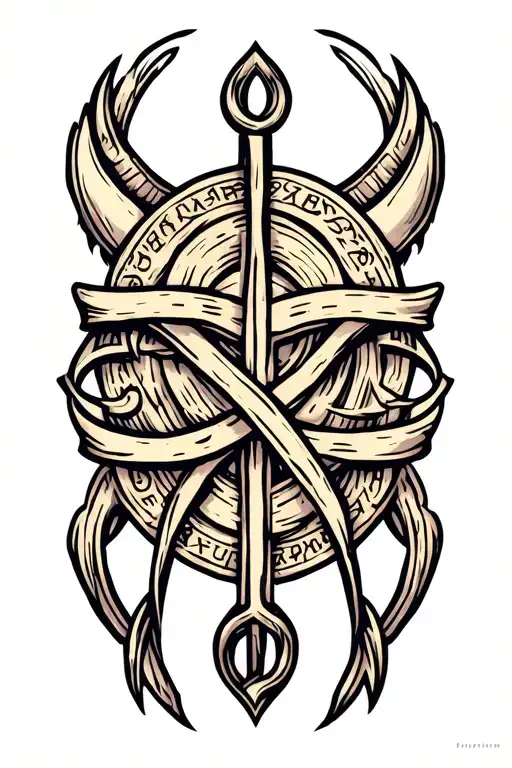 Viking Runes Intertwined