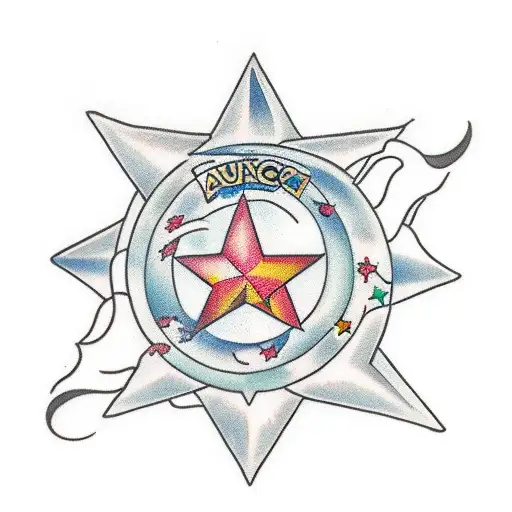 A David Star With The Aquarium Sign