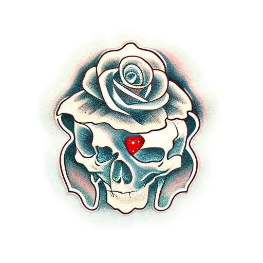 Money Rose Gangster Skeleton Hand