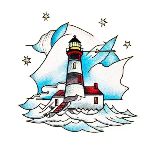 Lighthouse In A Diamond Shape