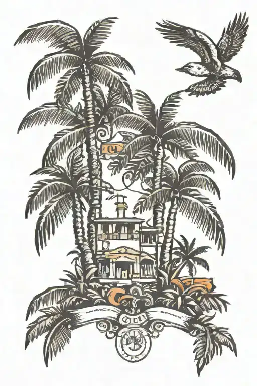 Cuba Country Old Mobile Palm Trees Bird