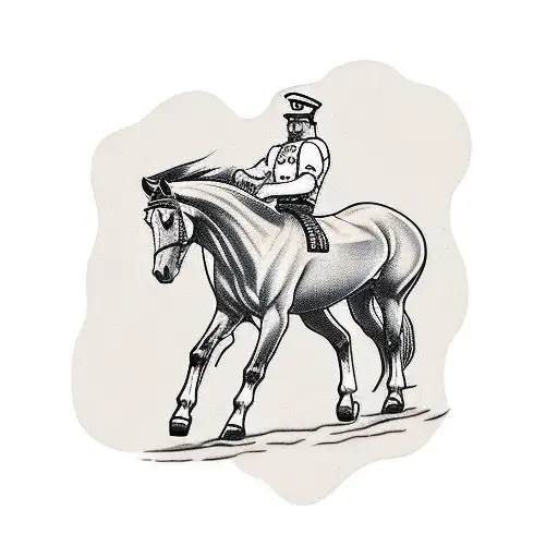 A Horse Pawing In A Valley