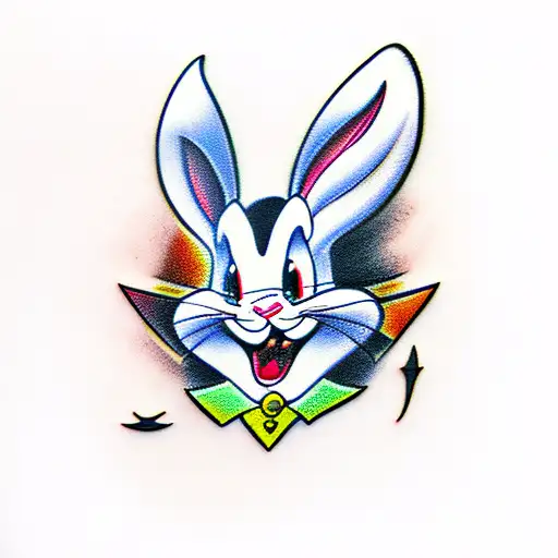 Bugs Bunny With Joker Face Style