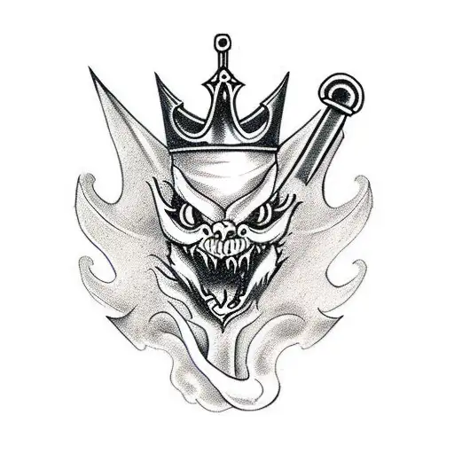 Book With A Dagger And A Crown And A Dragon