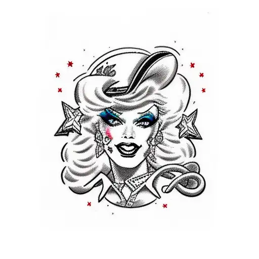 Neon Cowboy Pinup Girl