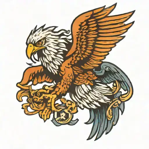 Eagle Angel And Devil