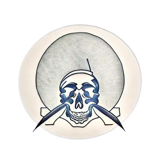Skull With Vinyl Record Pattern