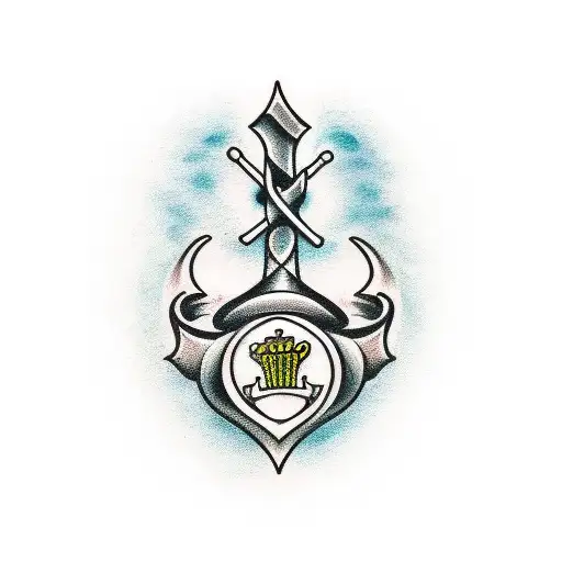 A Traditional Claddagh Symbol With The Word 'Teaghlach' Incorporated