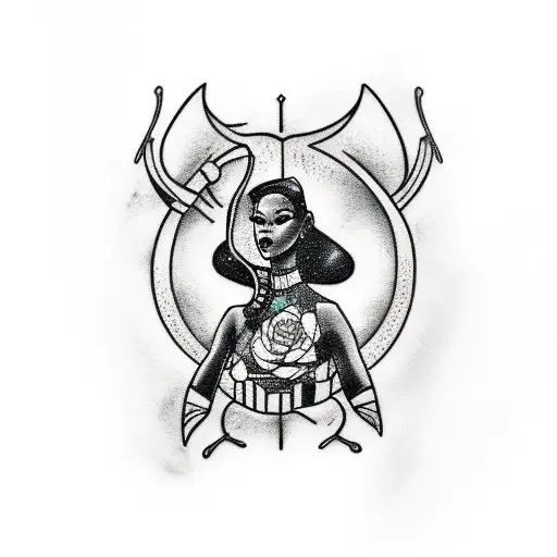 Lady With Black Panther