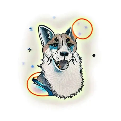 A Bust Of An English Fox Hound Dog With Big Ears And A Happy Face