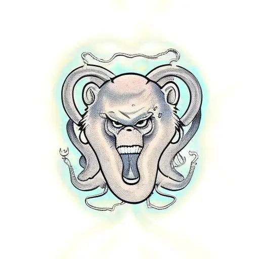 Boa Constrictor Is Hypnotising Monkey