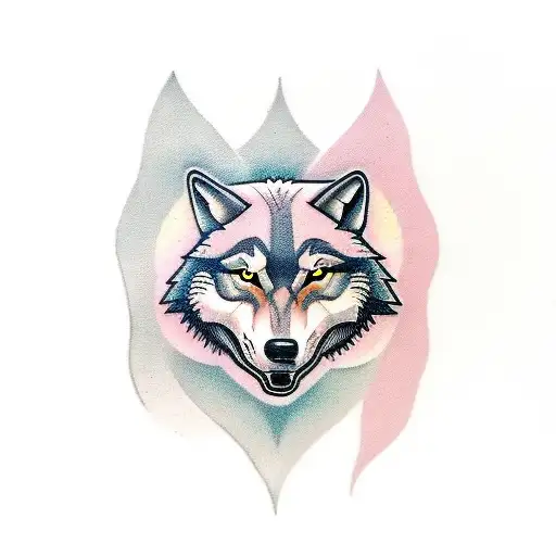 Wolves With Full Moon