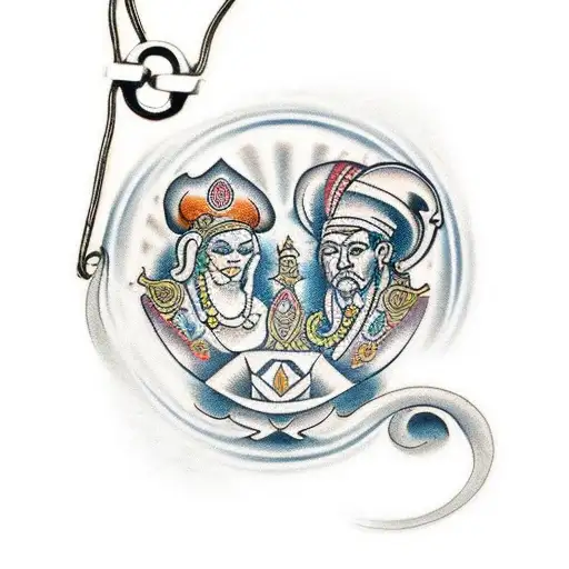 Design A Traditional Tattoo Of Caridad Del Cobre Necklace