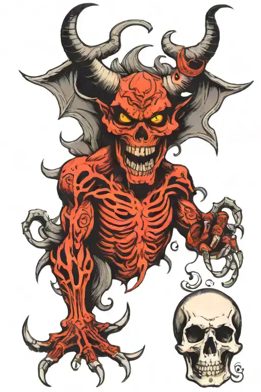Demon And Skull