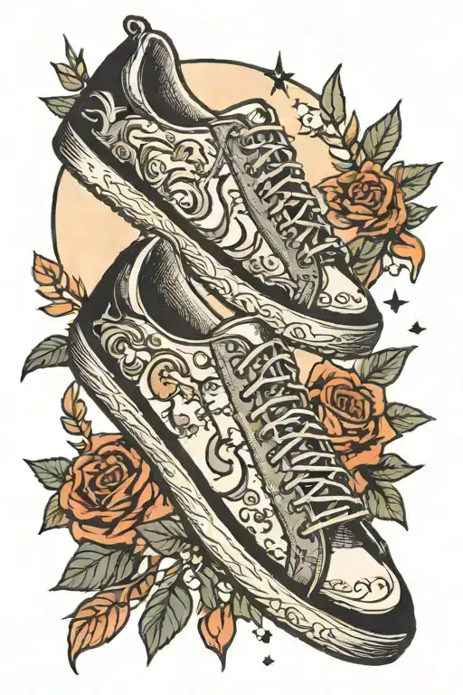 Moon And Gazelle Sneakers Hanging