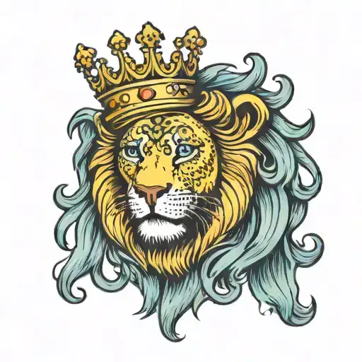 Lion Wearing A Crown