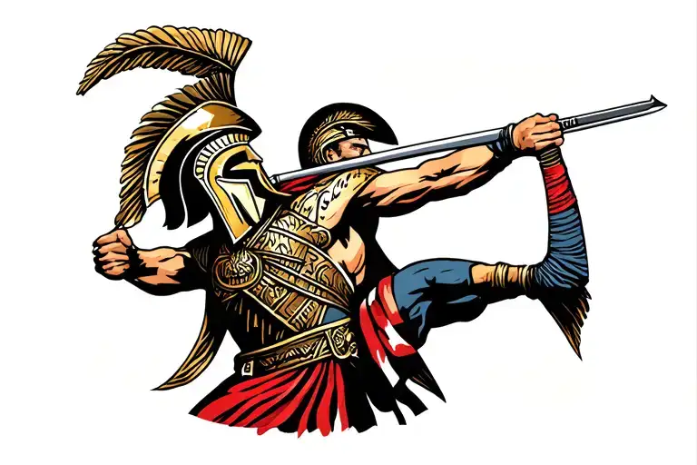 Spartan Warrior Battling