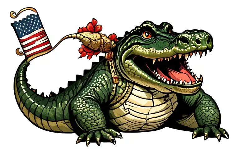 Gangster Crocodile Holding