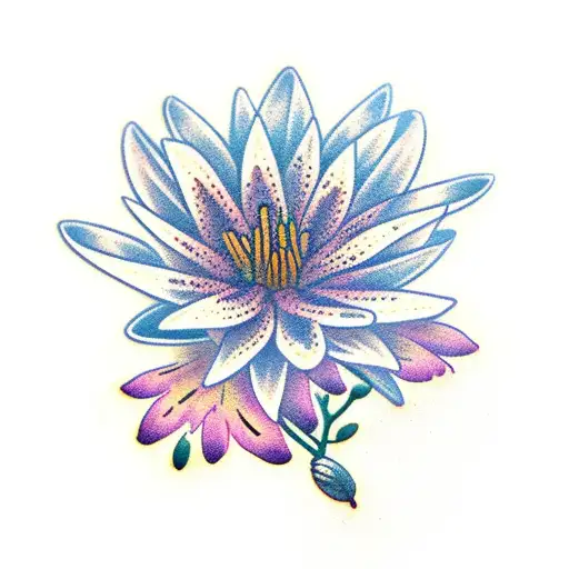 Aster Lily Of Valey Muted Blue