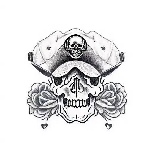 Skull Smoking Golf Club Ballcap