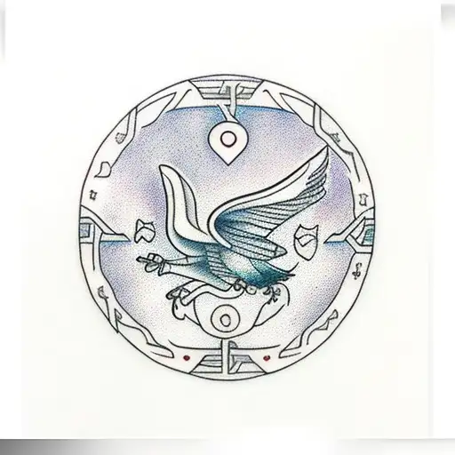 Nordic Crow With Runes