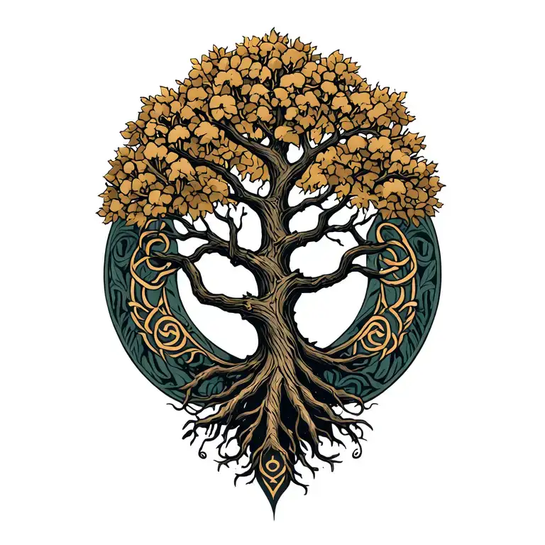 Norse Yggdrasil Tree Entwined