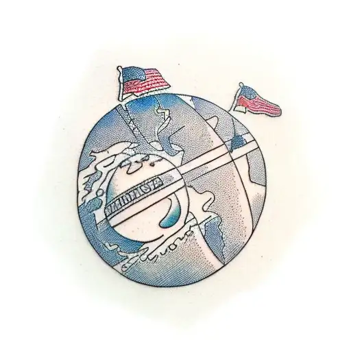 Globe With Mountains