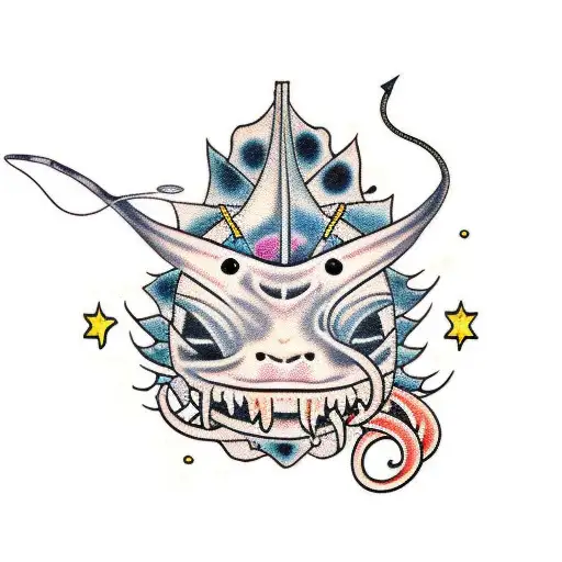 Patchwork Containing An Angler Fish