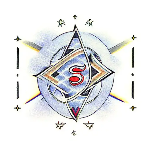 Tetragram Cross With The Word Srb