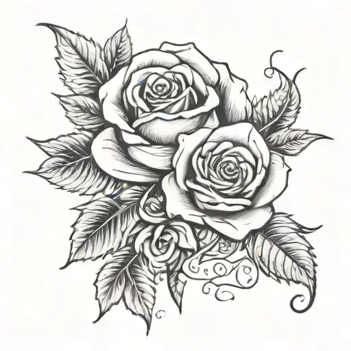 Rose And Roman Numerals Representing Important Dates