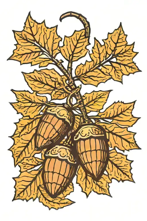 Single Acorn Leaf From Fenerbahce Logo And Flying Canary