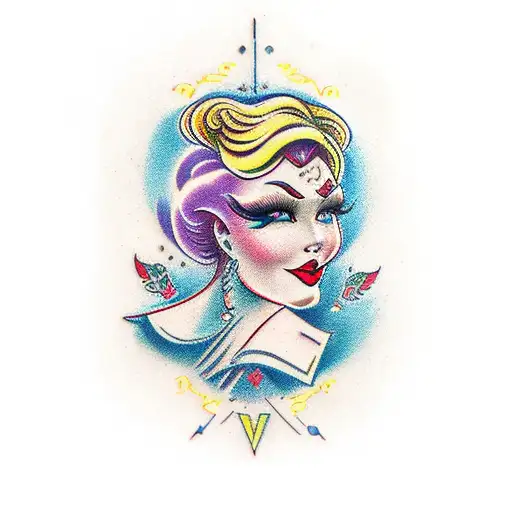 A Gaming Card Of A Woman