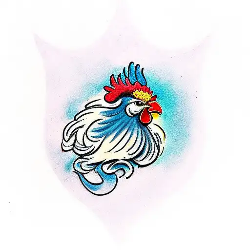 The Letter E In A Rooster